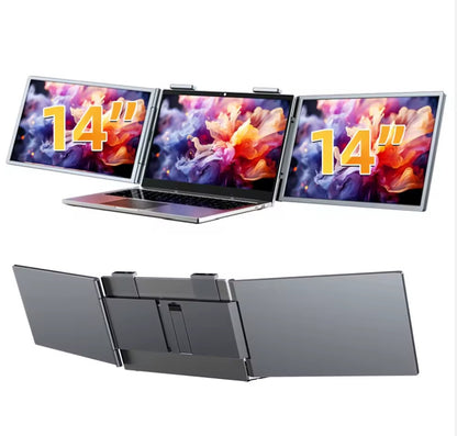 Trippelskärmsbärbar dator