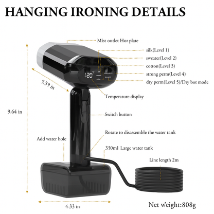 Handhållen klädångare - Kompakt resestrykjärn