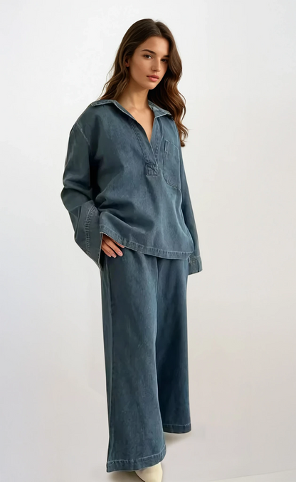 Sandra 2-delad denim