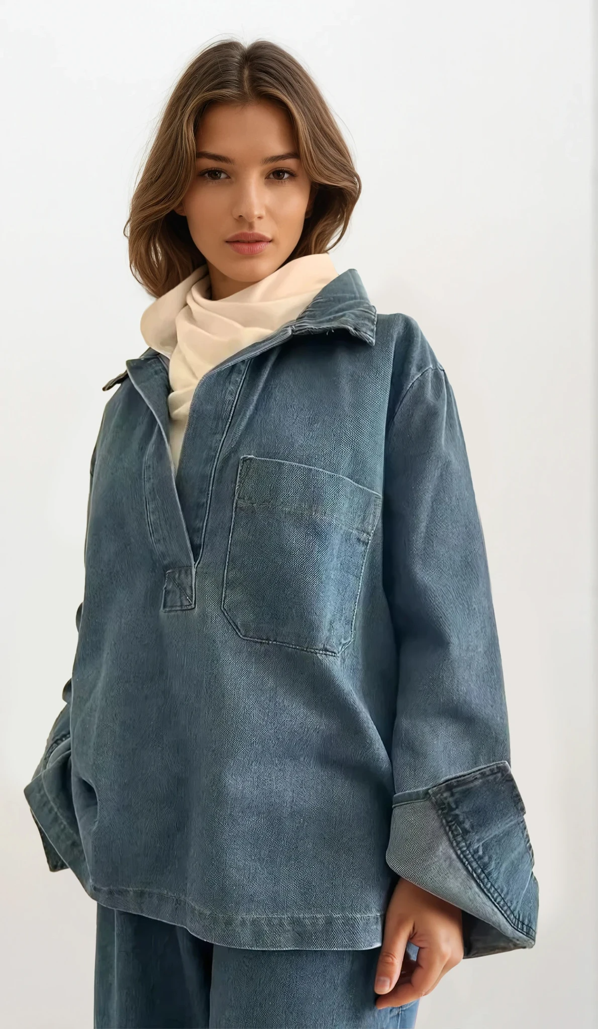 Sandra 2-delad denim