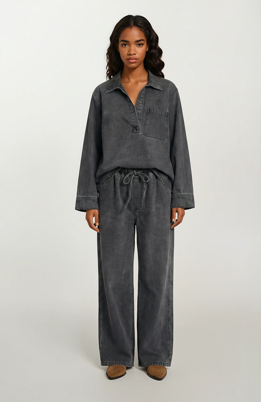 Sandra 2-delad denim